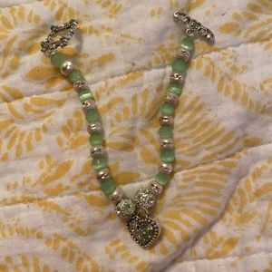 Handmade August Birthstone Toggle Bracelet